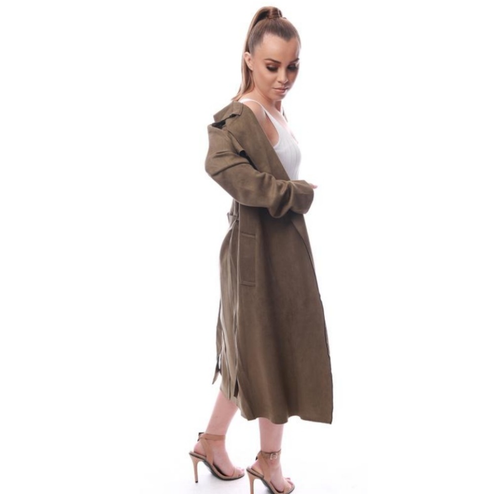 Suede Trench Coat - Picture 2 of 3